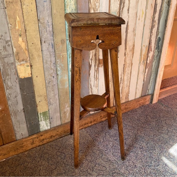 Antique Oak Plant stand solid wood - Picture 14 of 14